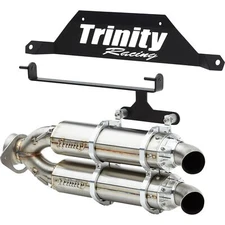 Trinity Racing Slip-On Muffler - Stainless Steel for Polaris TR4182S