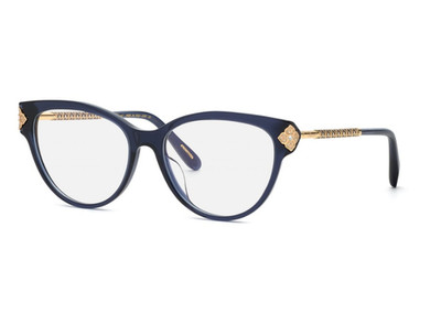 Chopard VCH332S 0Z35 5 Titanium Eyeglasses Women's Shiny Gold Full Rim 54mm