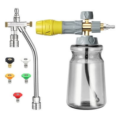 #ad #ad 1 4quot; Foam Cannon Dual Connector 5 Nozzles amp; Snow Foam Pressure Washer Bottle $79.86