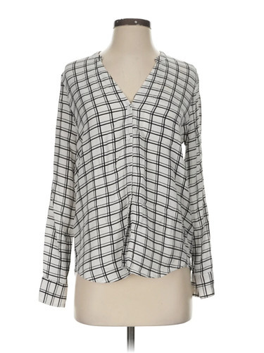Soft Joie Women Gray Long Sleeve Blouse S