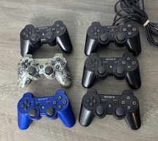 Sony 5 PS3 Controllers & 1 PS2 DualShock Sixaxis OEM Lot 6 FOR PARTS REPAIR 🎮