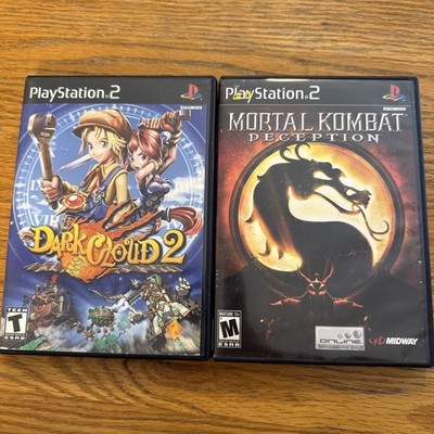 Lot 2 Sony Dark Cloud 2 PS2 & Mortal Kombat Deception Cases And Manuals