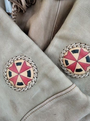 Gamino /Walter Leather Co. Handmade In Mexico Vintage Jacket. Coat Indian XXL - Picture 14 of 24