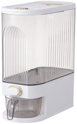 Clear Rice Dispenser, Large Cereal Dispenser with Lid Time Scale, Measuring C...