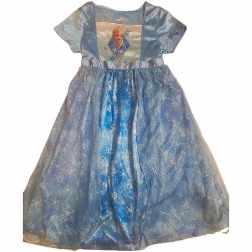 Disney Frozen II Elsa Girls Costume Dress Flame Resistant Size 6 Blue 87652