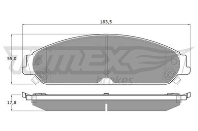 TOMEX Brakes Bremsbelagsatz Scheibenbremse TX 19-20 für LANCIA CHARGER DODGE LX