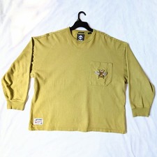 Mens Beeline x Timberland XL Crewneck Sweater Pullover Olive Green Bee Pocket
