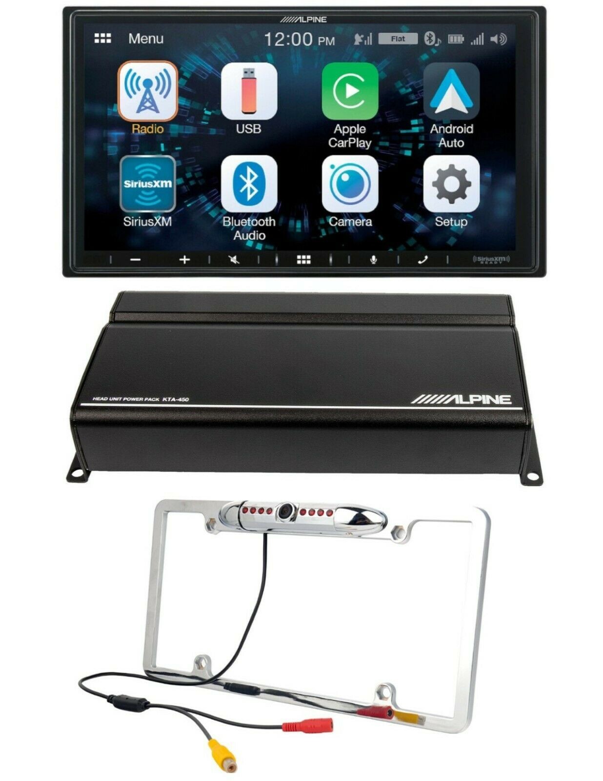 Alpine ILX-W670 + Alpine KTA-450 + CAM1800C Car Stereo 7" Me