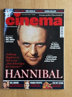 Cinema Nr. 2 2001 mit 8 Filmplakatkarten Filmzeitschrift Kinomagazin Neu