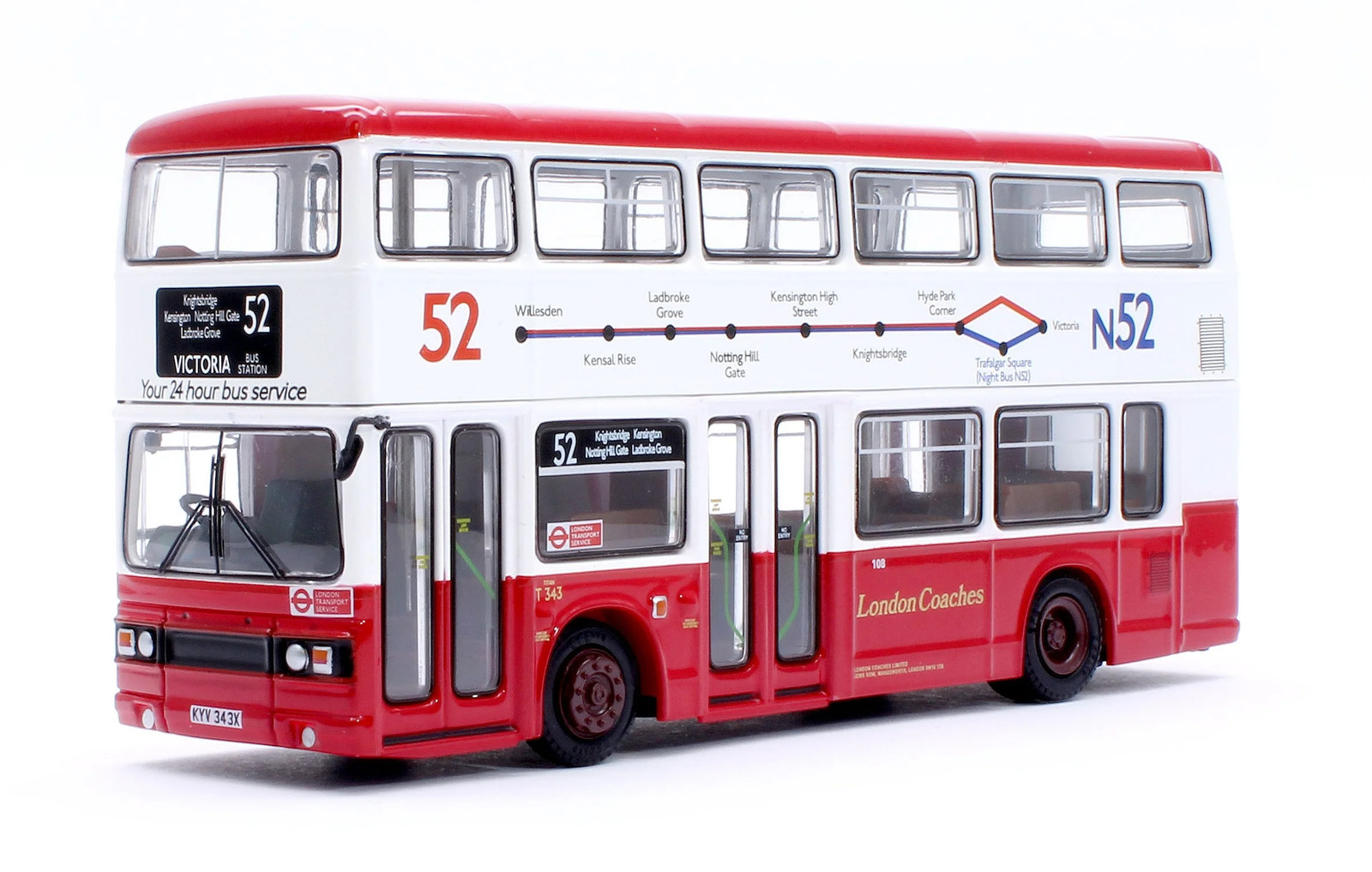 EFE E28831 Leyland Titan B15 London Coaches T343 Route 52 Victoria Bus Station
