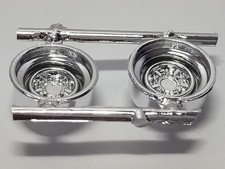 2 - Rear Chrome Reverse Wheels From 1957 Chevy Bel Air Amt 125 Model Kit 57
