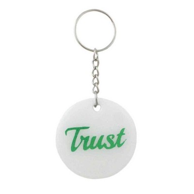 Inspirational White Resin Trust Keychain - RESKC505A