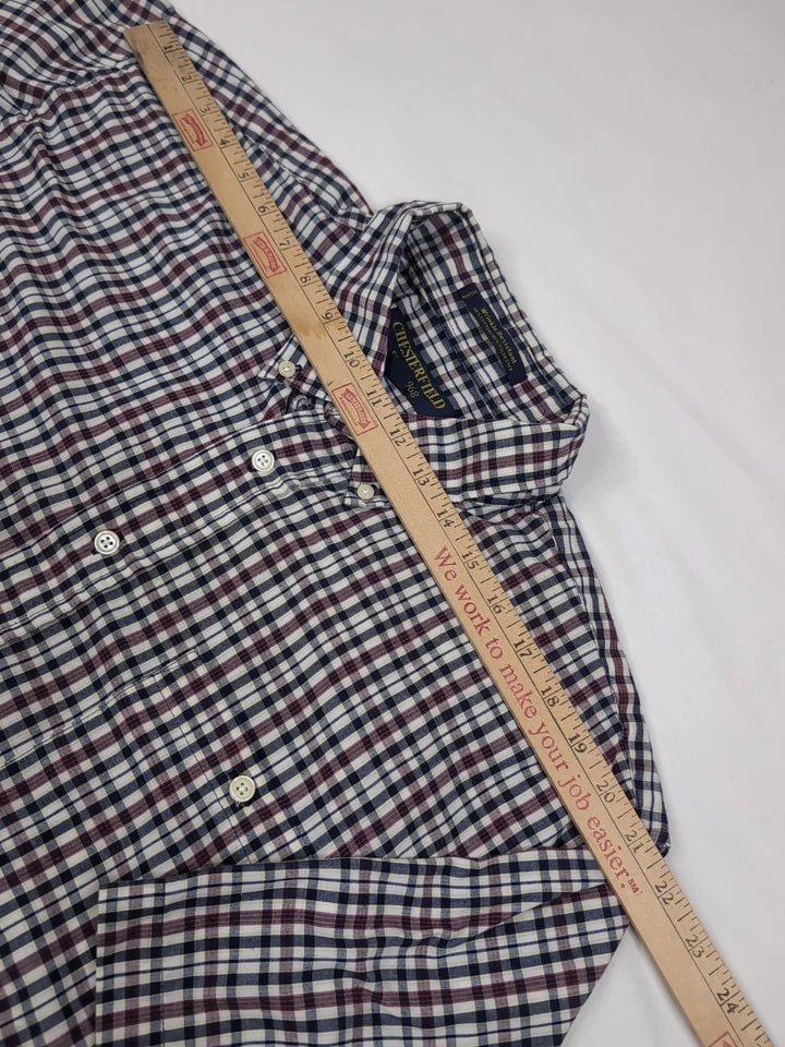 Camisa para hombre Chesterfield XL manga corta cuello abotonada, negra/multi cuadros Foto 4 de 4