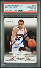 2009/10 Prestige Stephen Curry Signed Rookie #230 PSA 9 Autograph Warriors NBA