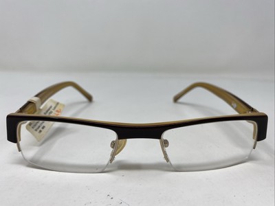 BLUR MOD.985 COL.2 52-20-140 Brown/Camel Plastic Half Rim Eyeglasses Frame  N18