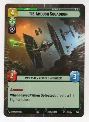 Star Wars Unlimited JTL Hyperspace Karte #349 Tie Ambush Squadron