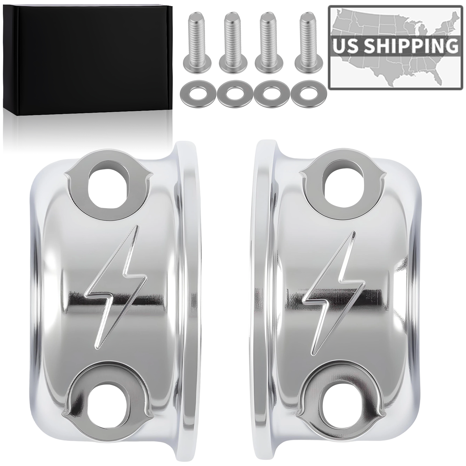 Clutch Brake Control Clamp Half for Harley Softail Dyna Touring Sportster Chrome
