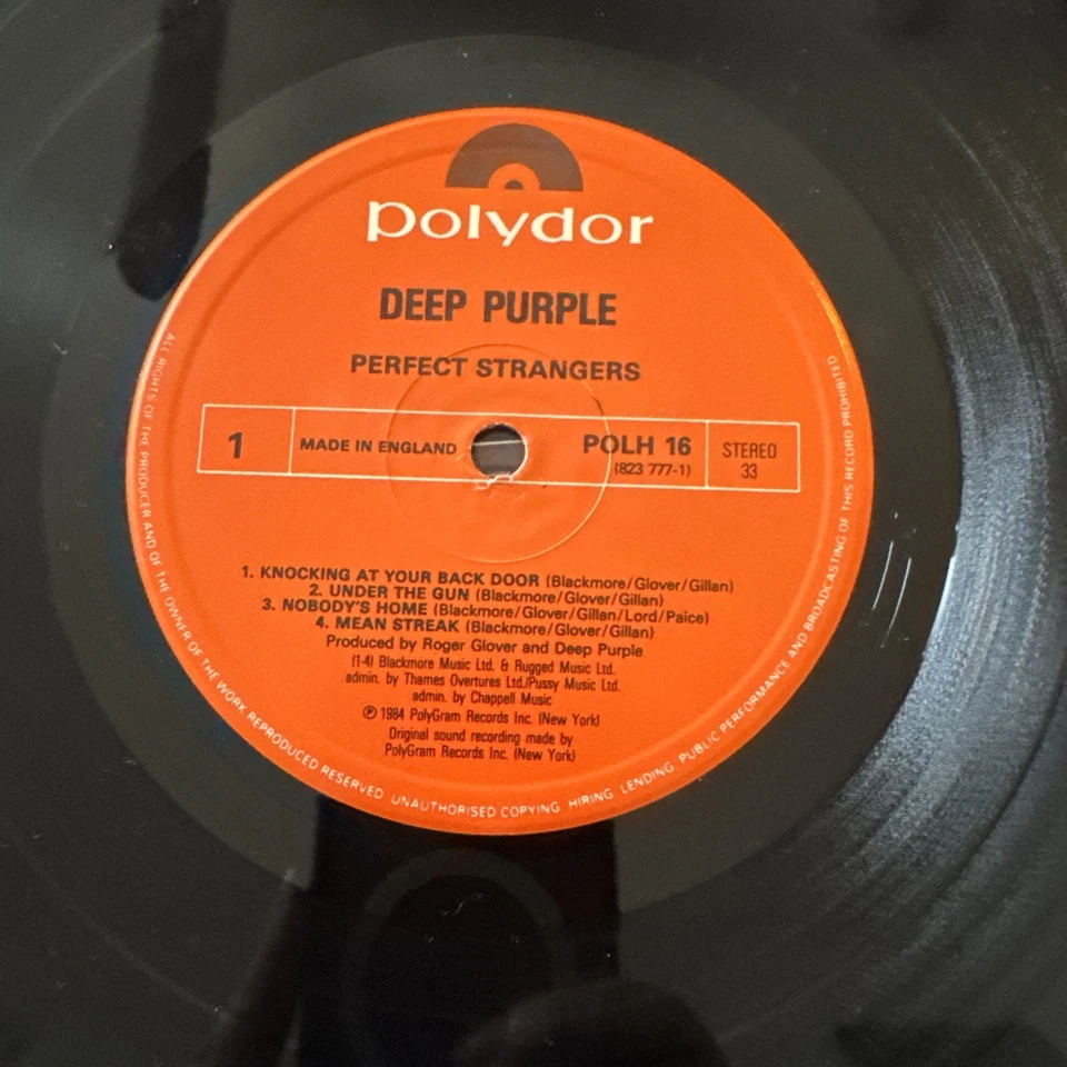 Deep Purple Perfect Strangers 12" Vinyl Record 1984 POSPX 719 - Image 2 of 4