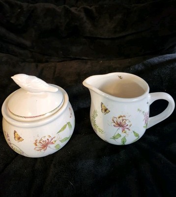 Marjolein Bastin Wildflower Meadow Cream and Sugar Bowl Set Butterfly (1-C)
