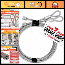 Garage Door Lift Cables for 7 Ft Doors, Torsion Spring Replacement, 2-Pack