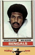 1974 Topps #315 Isaac Curtis Cincinnati Bengals RC Football Card VG