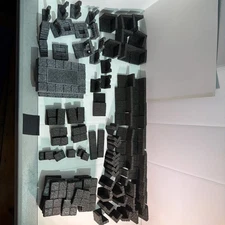 Dwarven Forge  Passages And Door Lot Mostly Unpainted Some Painted 130 Pieces