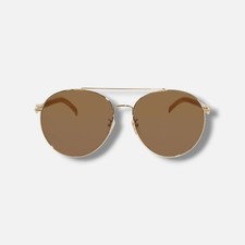Gucci GG0725S Women's Gold Pilot Sunglasses 61-16-135