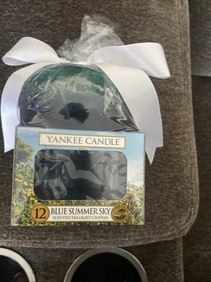 Yankee Candle Nib Blue Summer Sky 12 Scented Tea Light Candle With Holder 