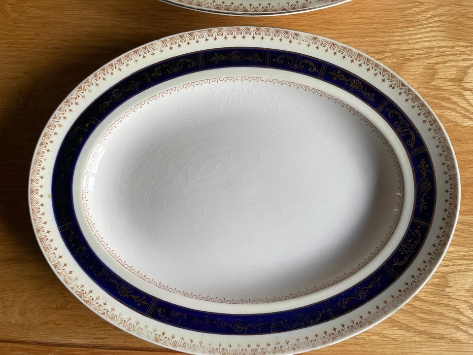 2 Alfred Meakin "Bleu de Roi" Serving Plates - Image 4 of 4