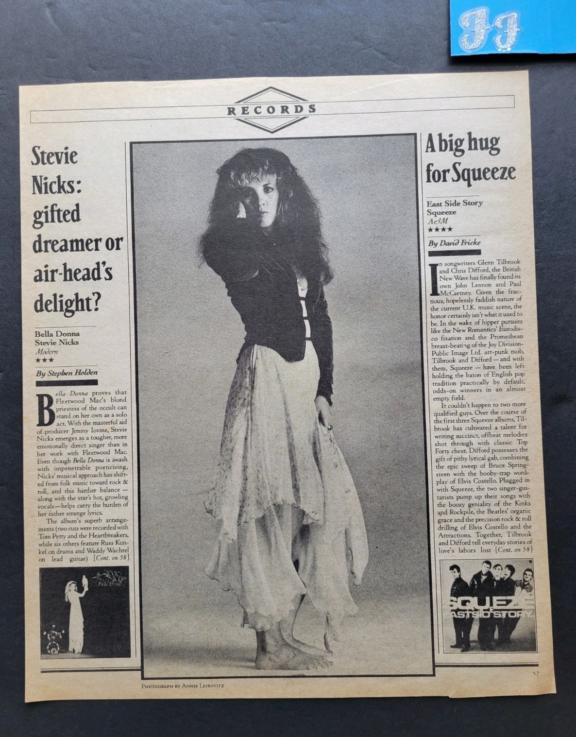 Stevie Nicks Bella Donna Album Review Magazine Clipping 1981