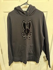 Psycho Bunny Men s Black Pullover Hoodie Larg...