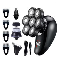 7D Head Shaver for Men IPX7 Waterproof Wet & Dry Electric Razor Grooming Kit