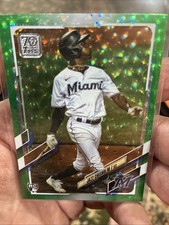 Topps 2021 Jazz Chisholm Jr. #538 Green Parallel Rookie Yankees Marlins /499