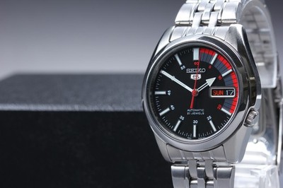 [Exc+5] Vintage Seiko 5 7S26-01V0 Automatic Day Date Black Dial Herrenuhr