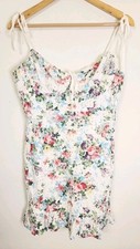 Urban Outtfiters SNDYS Eyelet Dress Size Large Floral Peasant Ruffle Corset* NWT