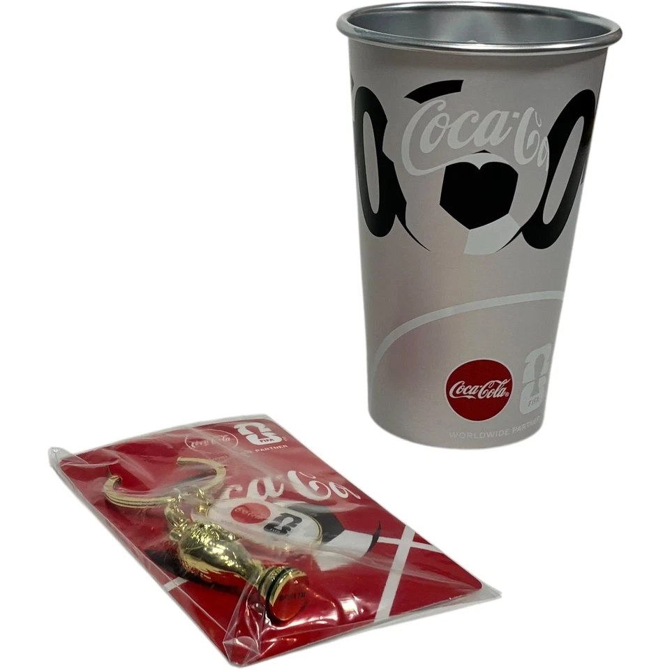 FIFA 26 World Cup USA Coca-Cola FIFA Trophy Keychain + Gooaal! Aluminum Cup - Image 2 of 4
