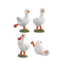 4 St&uuml;ck kleine Enten aus Harz leuchtende Farben miniatur Entenfiguren langlebig