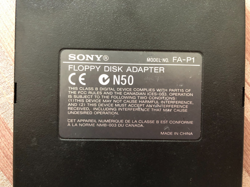 Sony Floppy Disk Adapter Model-FA-P1 Tested - Photo 2/5