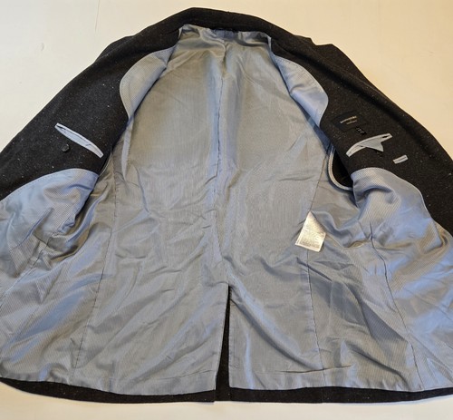 Banana Republic SPECKLED Blazer Herren 42R Anthrazit Grau Wollmischung Sport Jacke - Bild 14 von 19