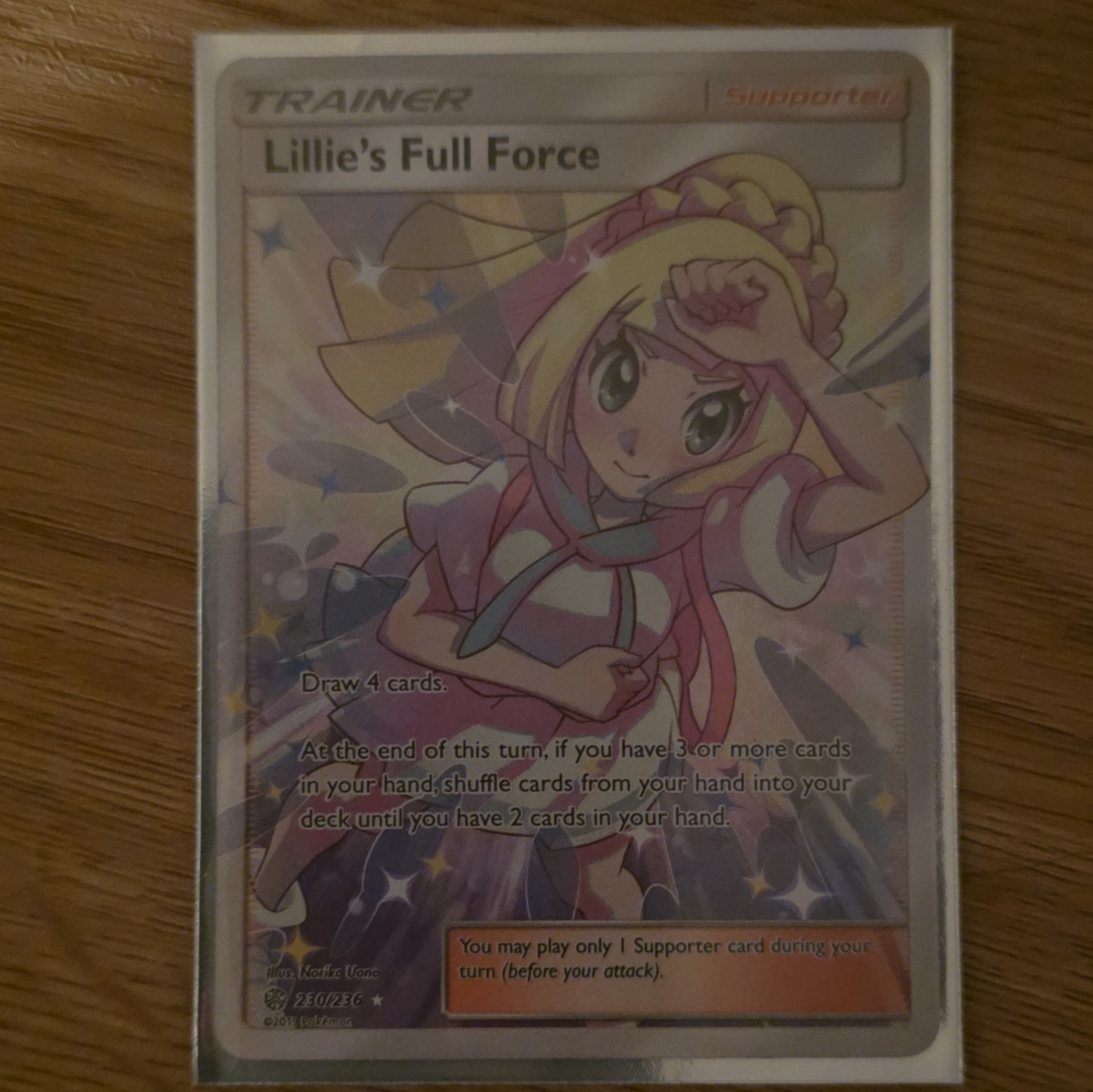 Pokemon TCG Lillie's Full Force 230/236 SM Cosmic Eclipse Full Art Holo UR EN