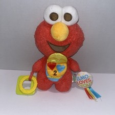 Sesame Street Elmo Baby Plush Activity Toy Teether Rattle 9  