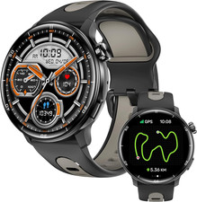 Military Smart Watch with GPS Tracker - 1.43" AMOLED Screen, Compass, Bluetooth