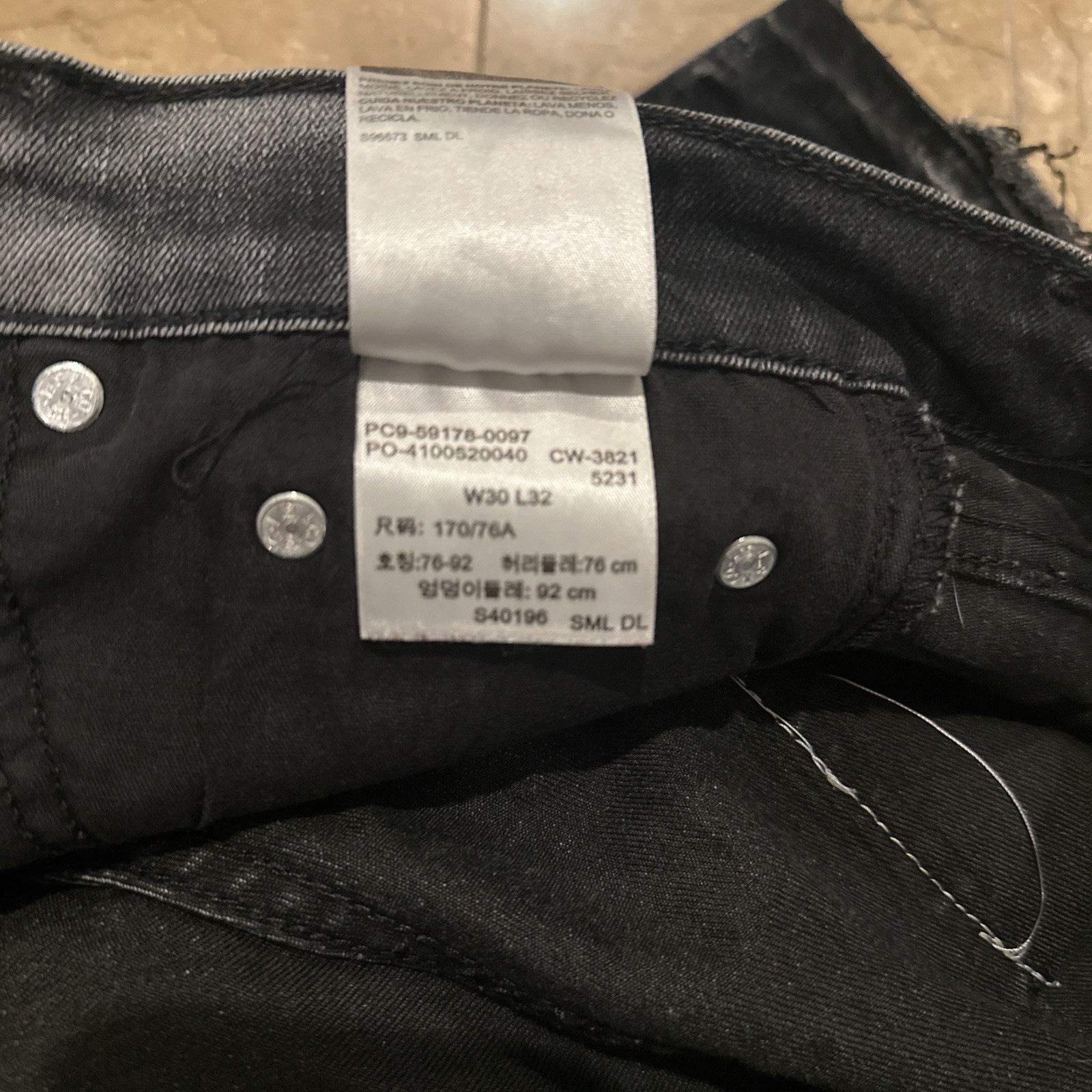 Clouds Custom Patchwork Jeans Black Distressed Re… - image 11