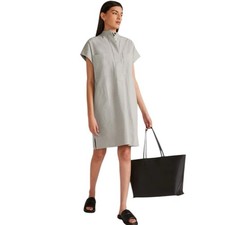 Everlane - The Easy Workwear Dress Striped Organic Cotton Sz XL