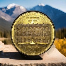 Moneta Da 200 Lire Consiglio Di Stato 100 Anni Palazzo Spada 1890 - 1990