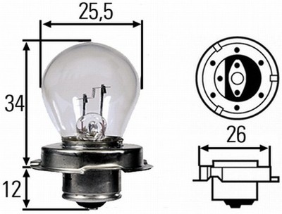 10x Glühlampe Hauptscheinwerfer HELLA 8GA 008 899-061/10x Halogen S3 6V 15W