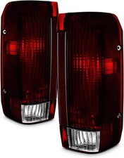 Red Brake Taillights Pair for 1987-1997 Ford Bronco F150 F250 F350 Pickup Truck