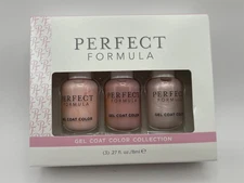 Perfect Formula 3 pc Gel Coat Color Collection Splendid Delicate Peony RARE NIB