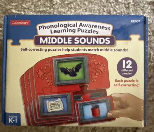 Lakeshore Phonological Awareness Learning Puzzles Middle Sounds Grades K-1 NEW