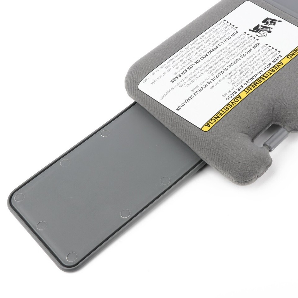 A-Premium Sun Visor For Toyota Tacoma 2005-2015 - Passenger Side, Gray, With Sliding Extender & Mirror